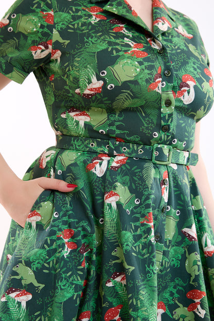 Caterina Frog Forest Mini Dress