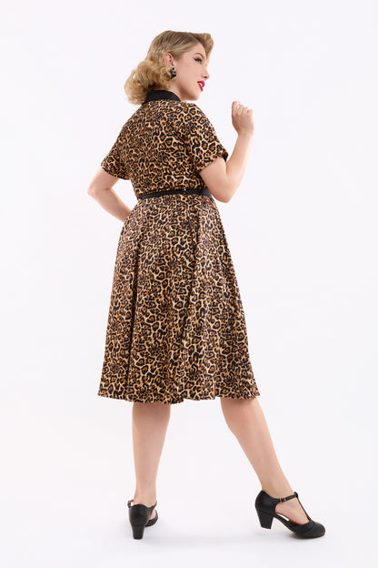 Caterina Leopard Swing Dress