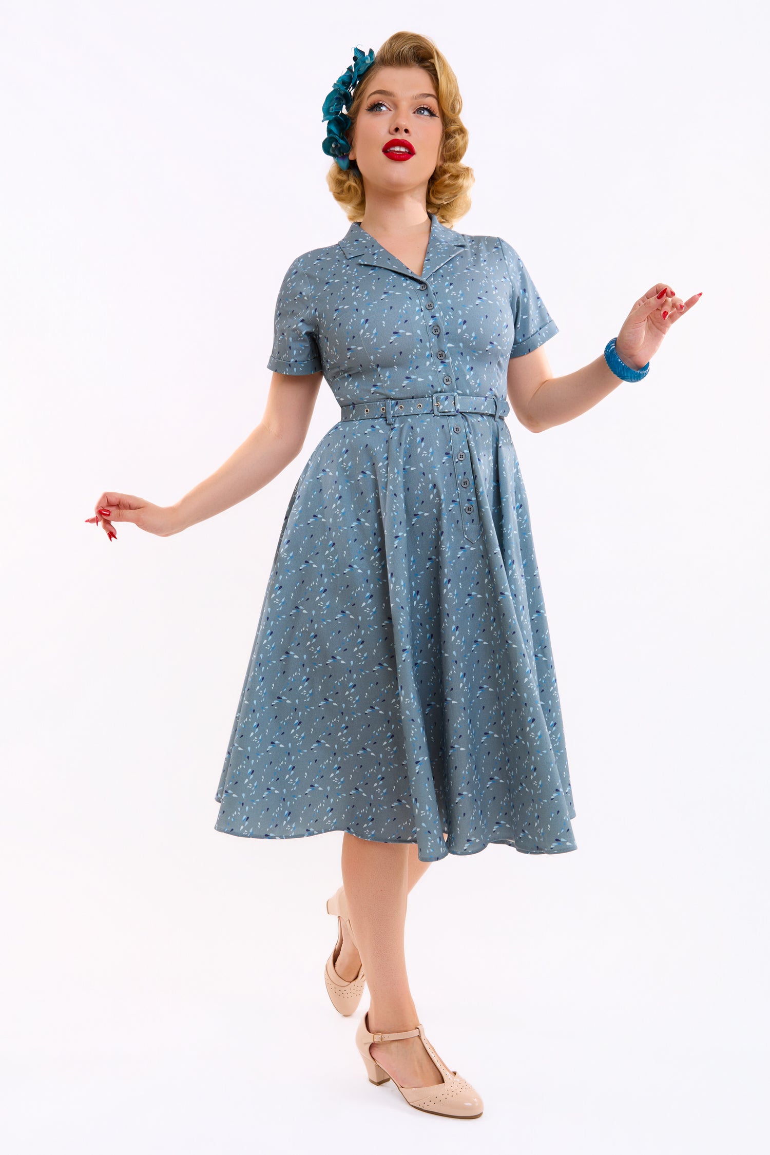 Caterina Raindrop Reverie Swing Dress