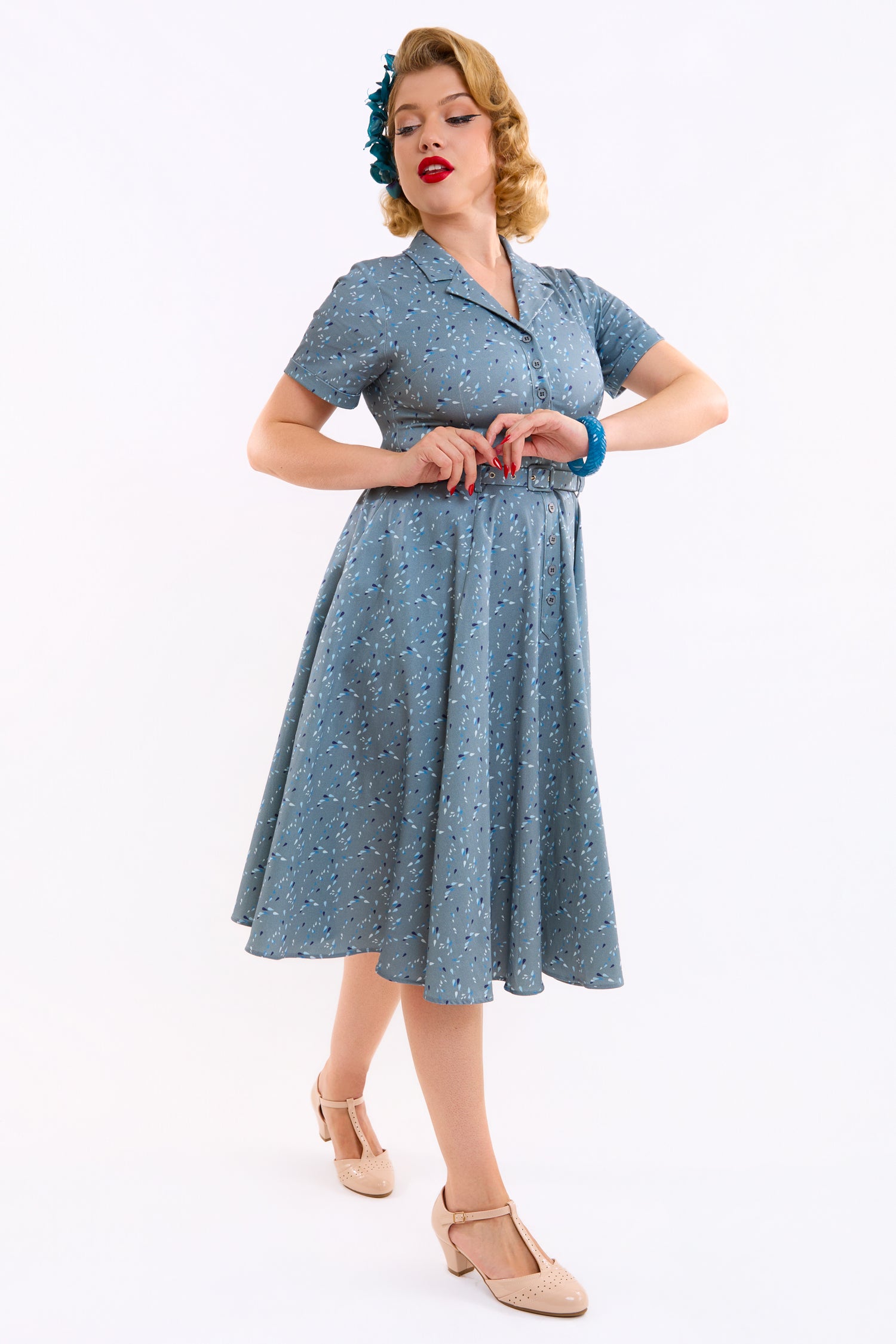 Caterina Raindrop Reverie Swing Dress