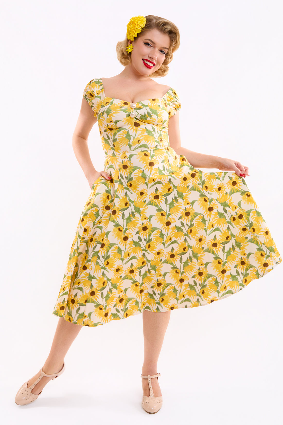Dolores Sunflower Doll Dress