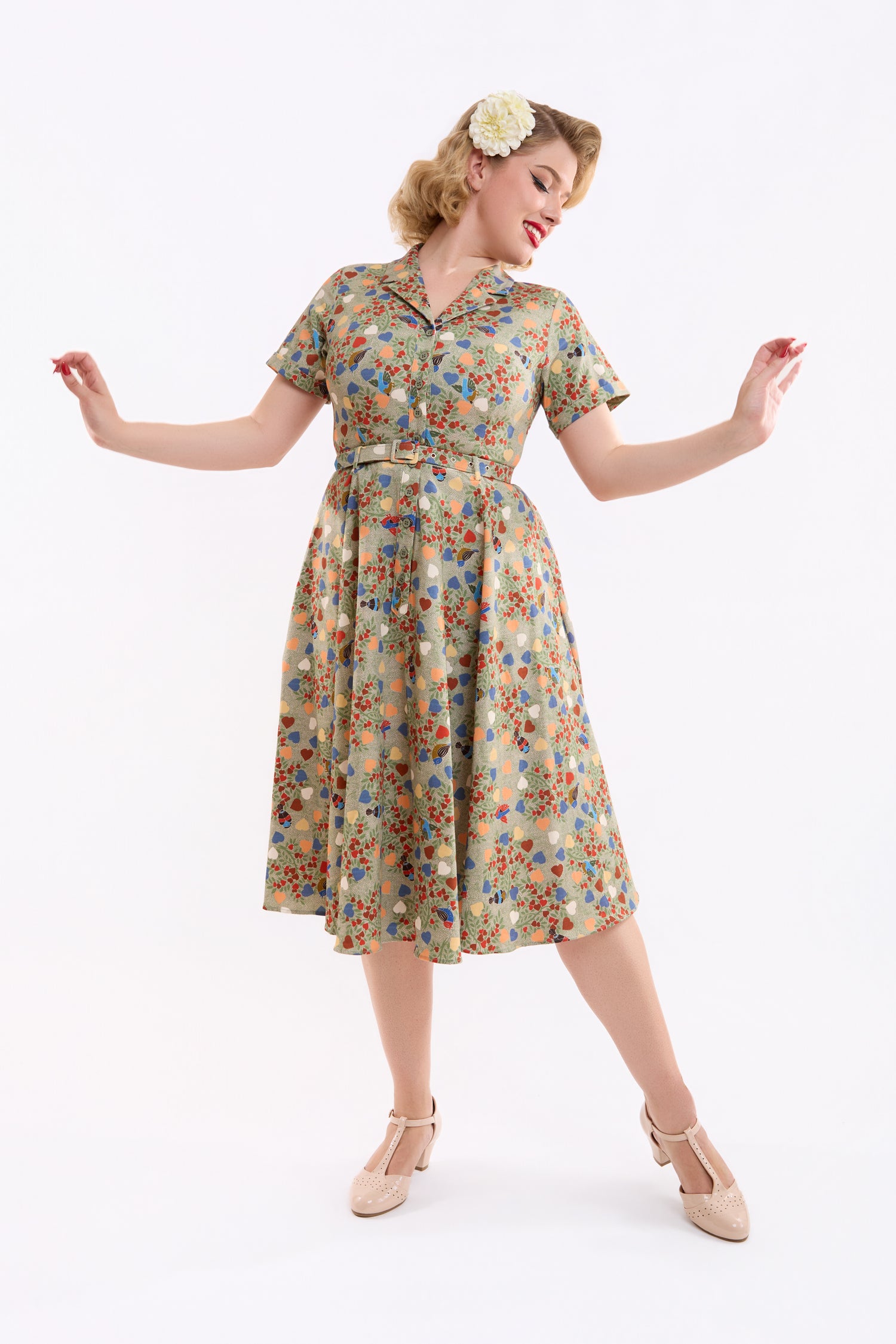 Caterina Love Birds Swing Dress