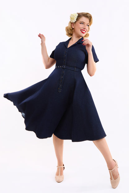 Caterina Denim Swing Dress