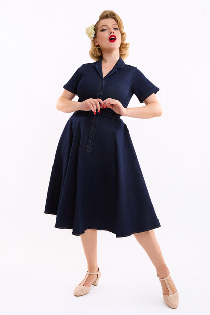 Caterina Denim Swing Dress