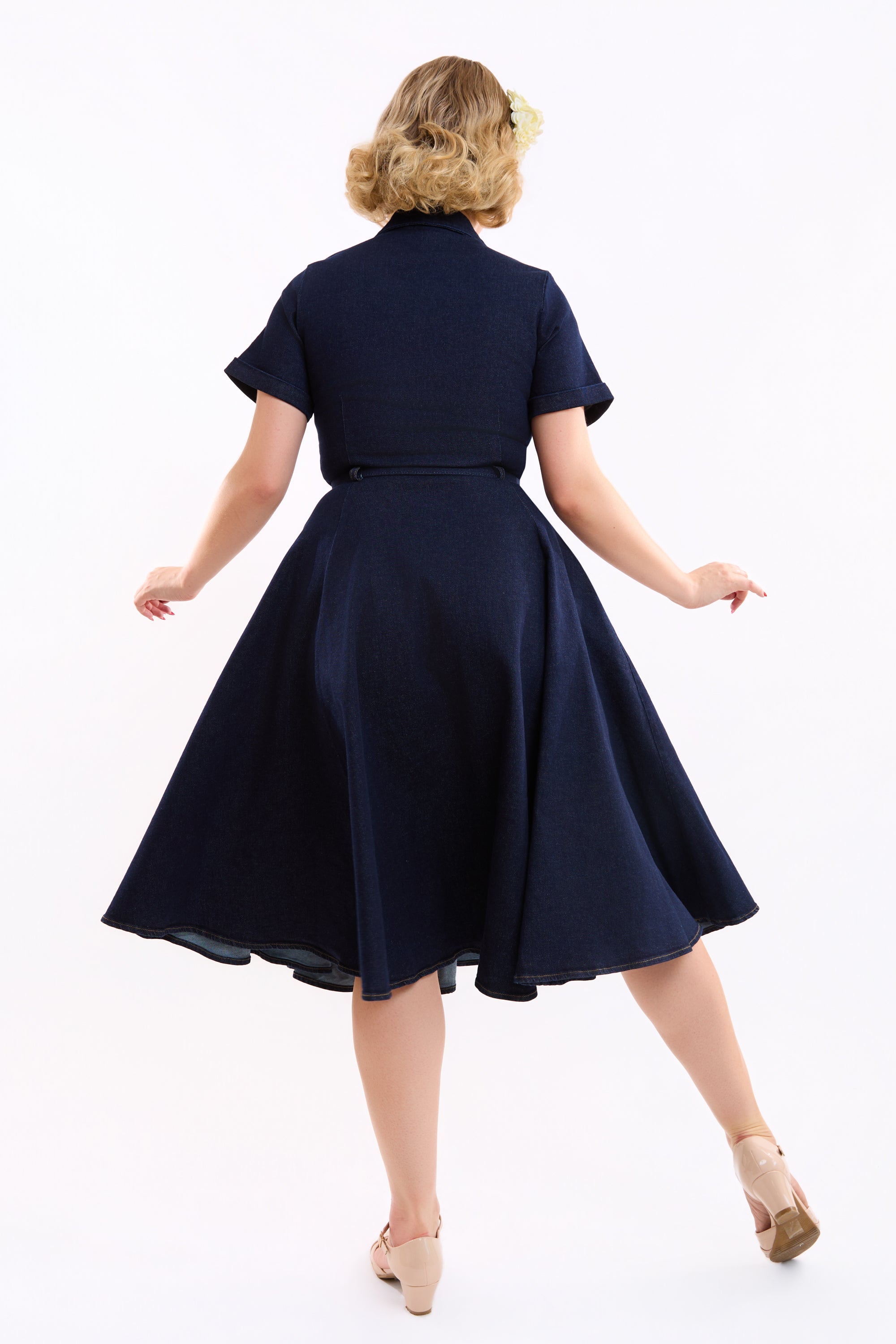 Caterina Denim Swing Dress