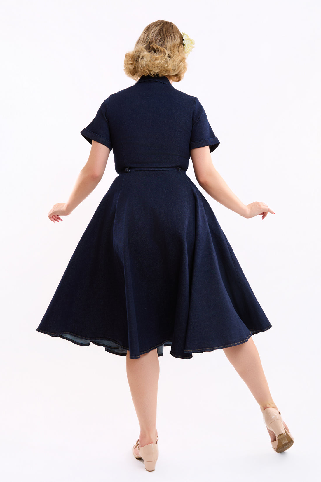 Caterina Denim Swing Dress
