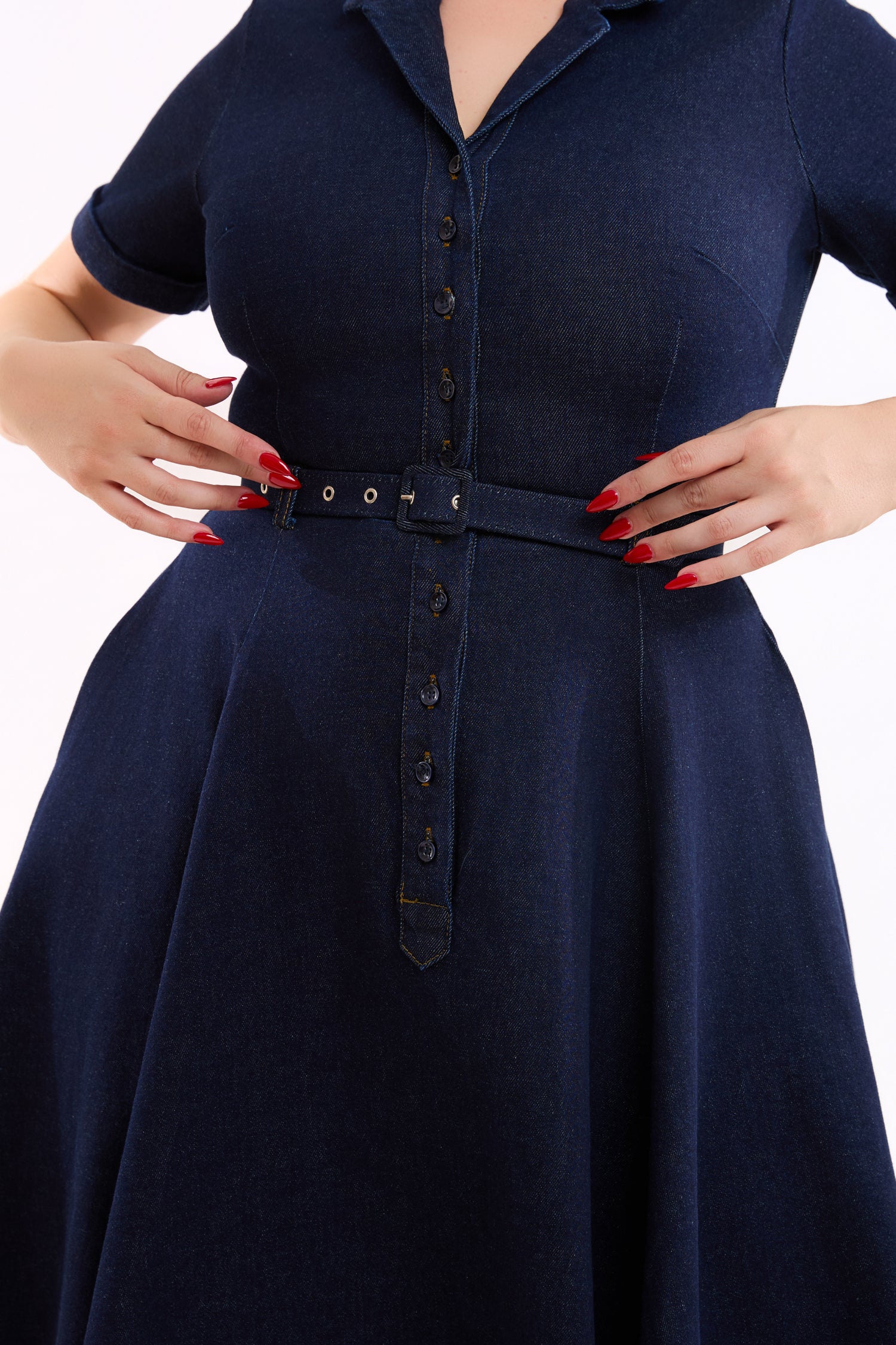 Caterina Denim Swing Dress
