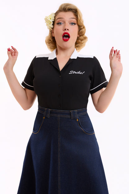 Rita Strike! Black Bowling Shirt