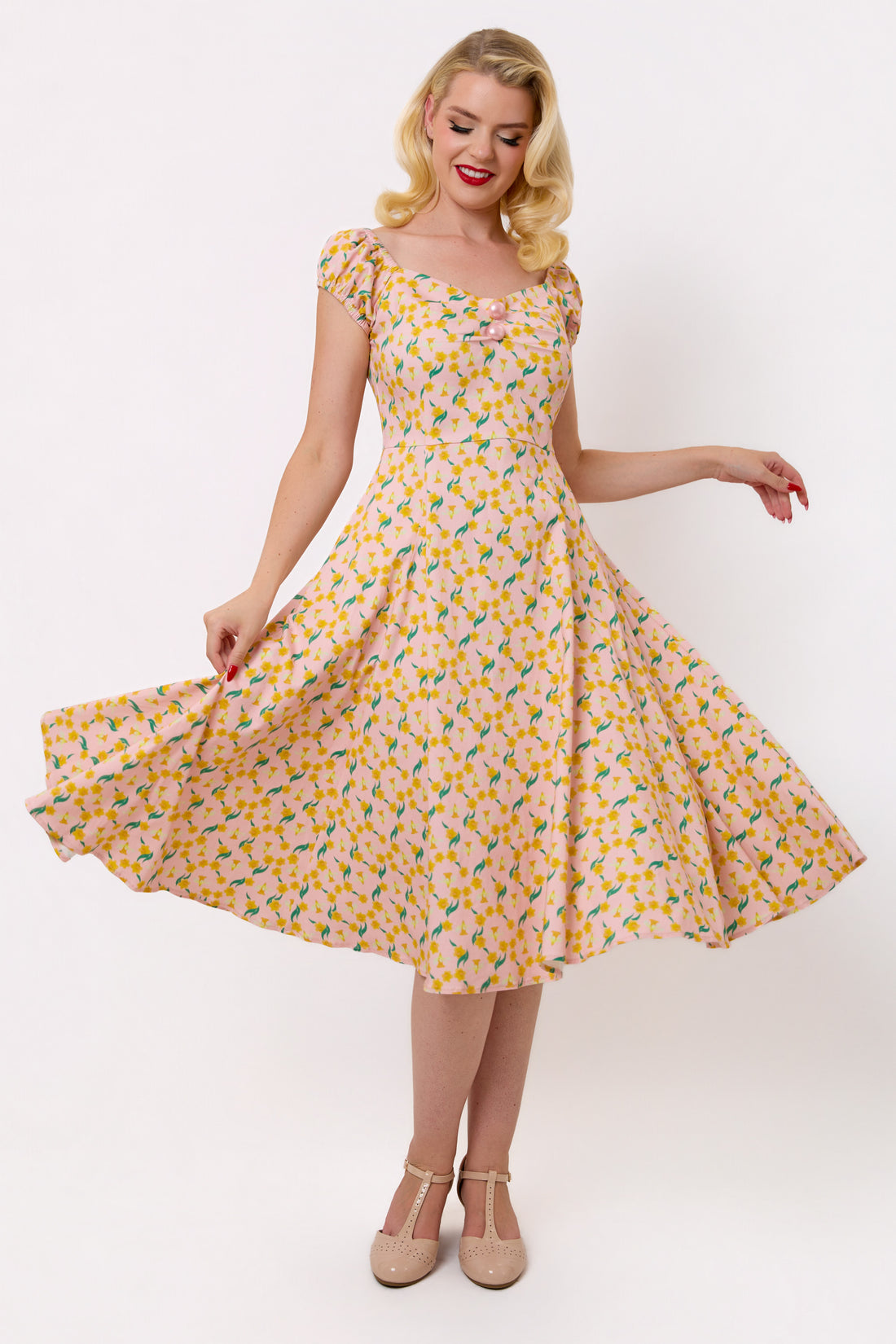 Dolores Daffodil Darling Swing Dress