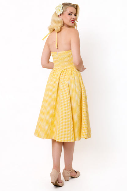 Sally Summer Gingham Swing Dress