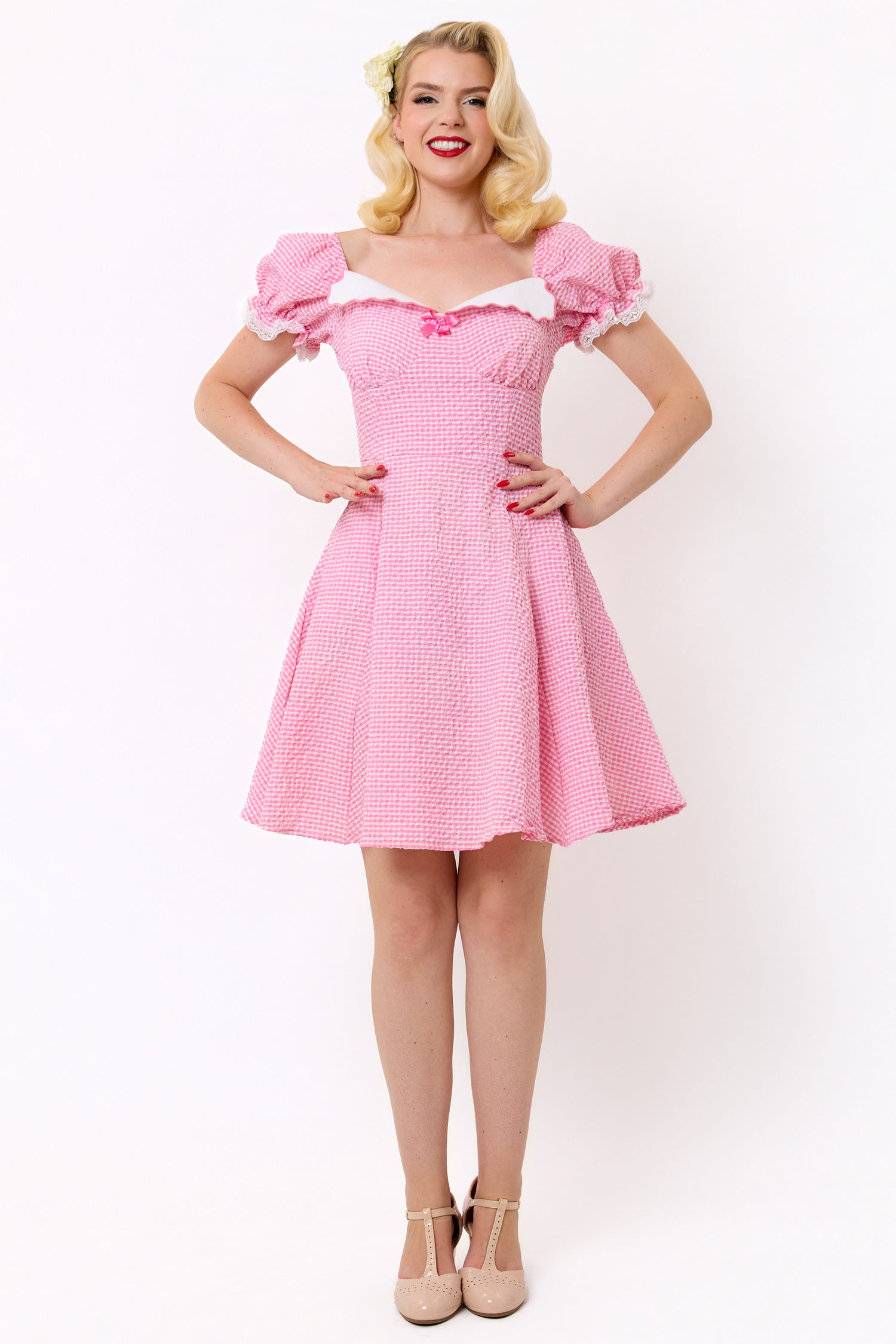 Nikita Gingham Pink Mini Dress