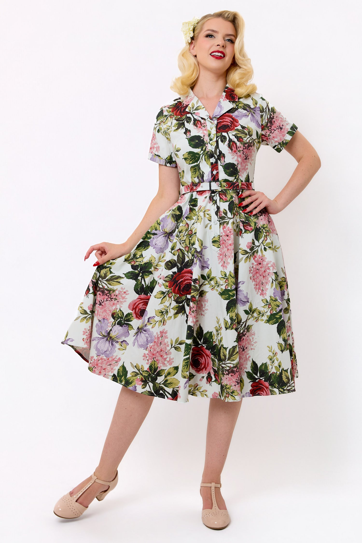 Caterina Rose Garden Swing Dress