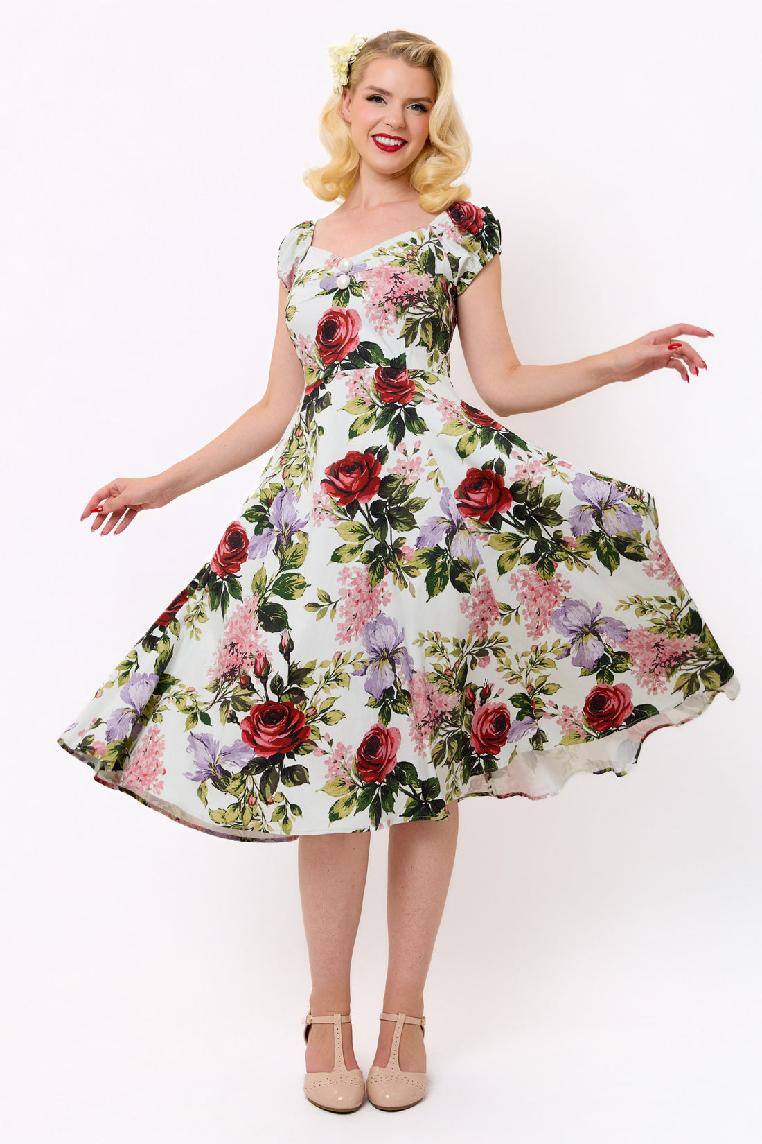 Dolores Rose Garden Swing Dress