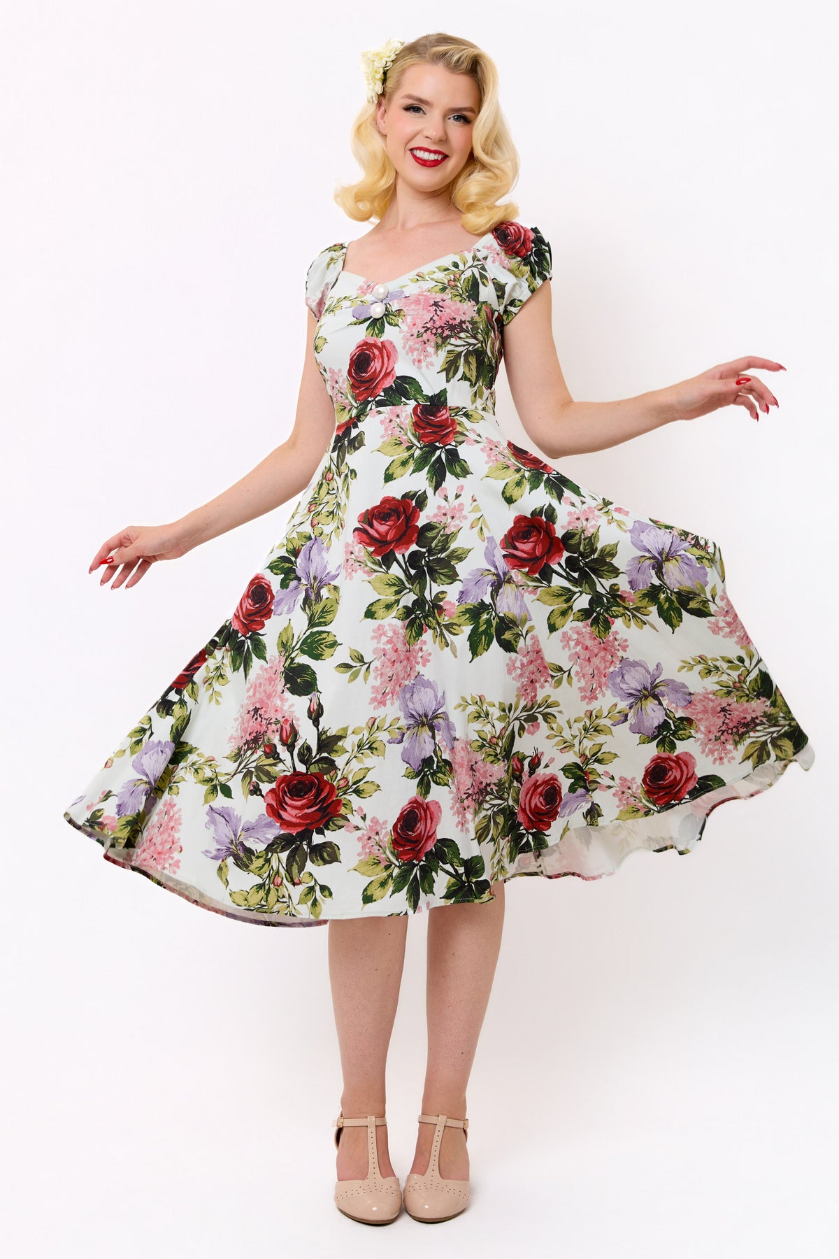 Dolores Rose Garden Swing Dress