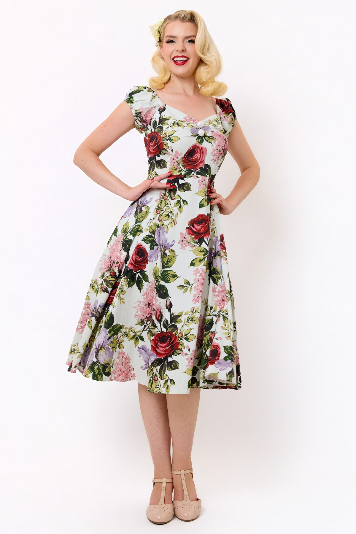 Dolores Rose Garden Swing Dress