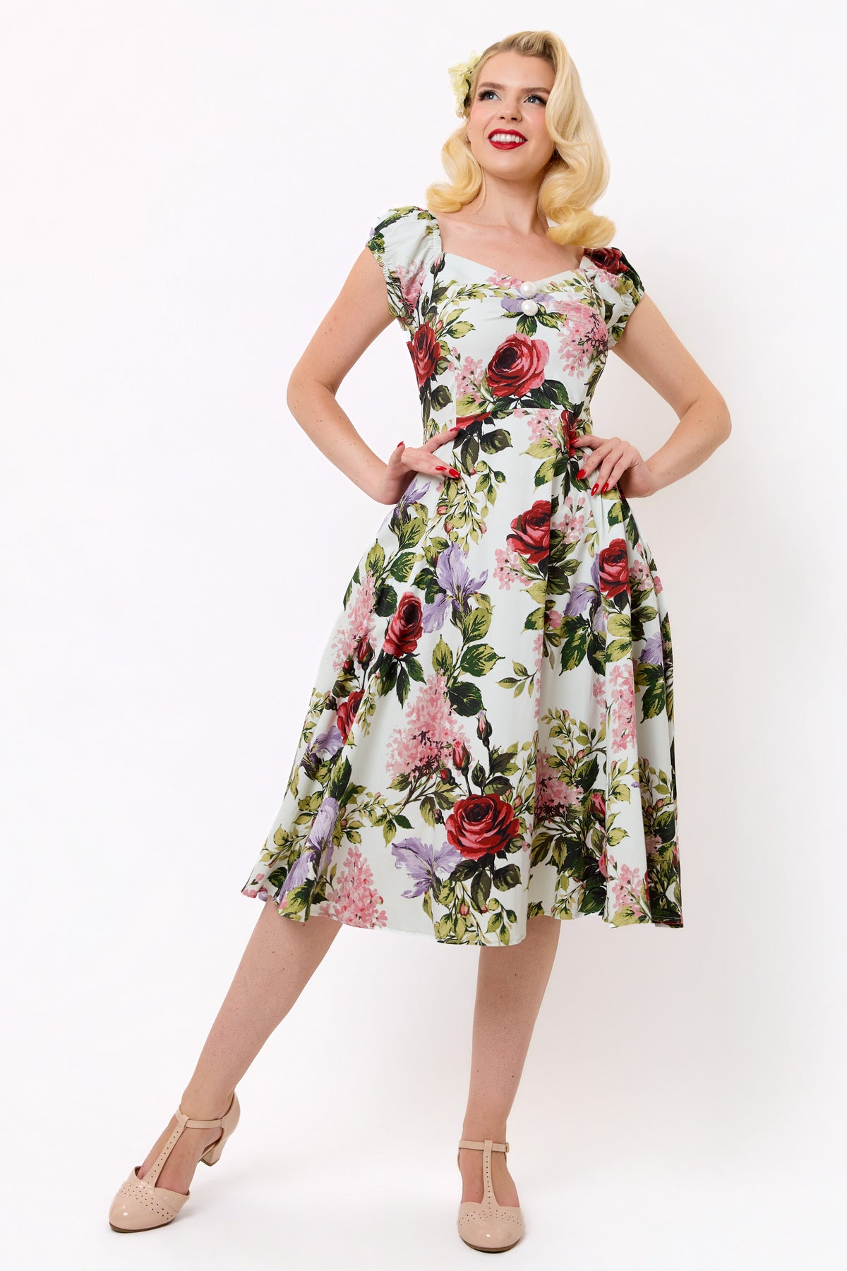 Dolores Rose Garden Swing Dress