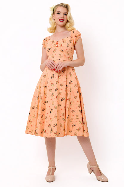 Dolores Kitty Cat Swing Dress