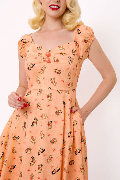 Dolores Kitty Cat Swing Dress