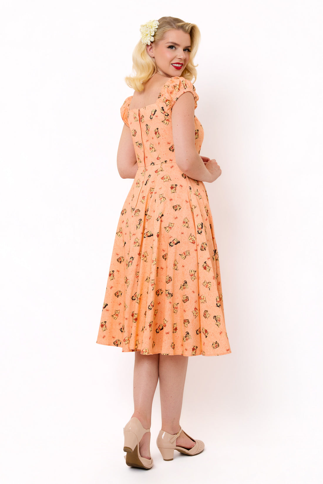 Dolores Kitty Cat Swing Dress