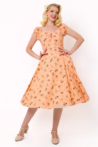 Dolores Kitty Cat Swing Dress