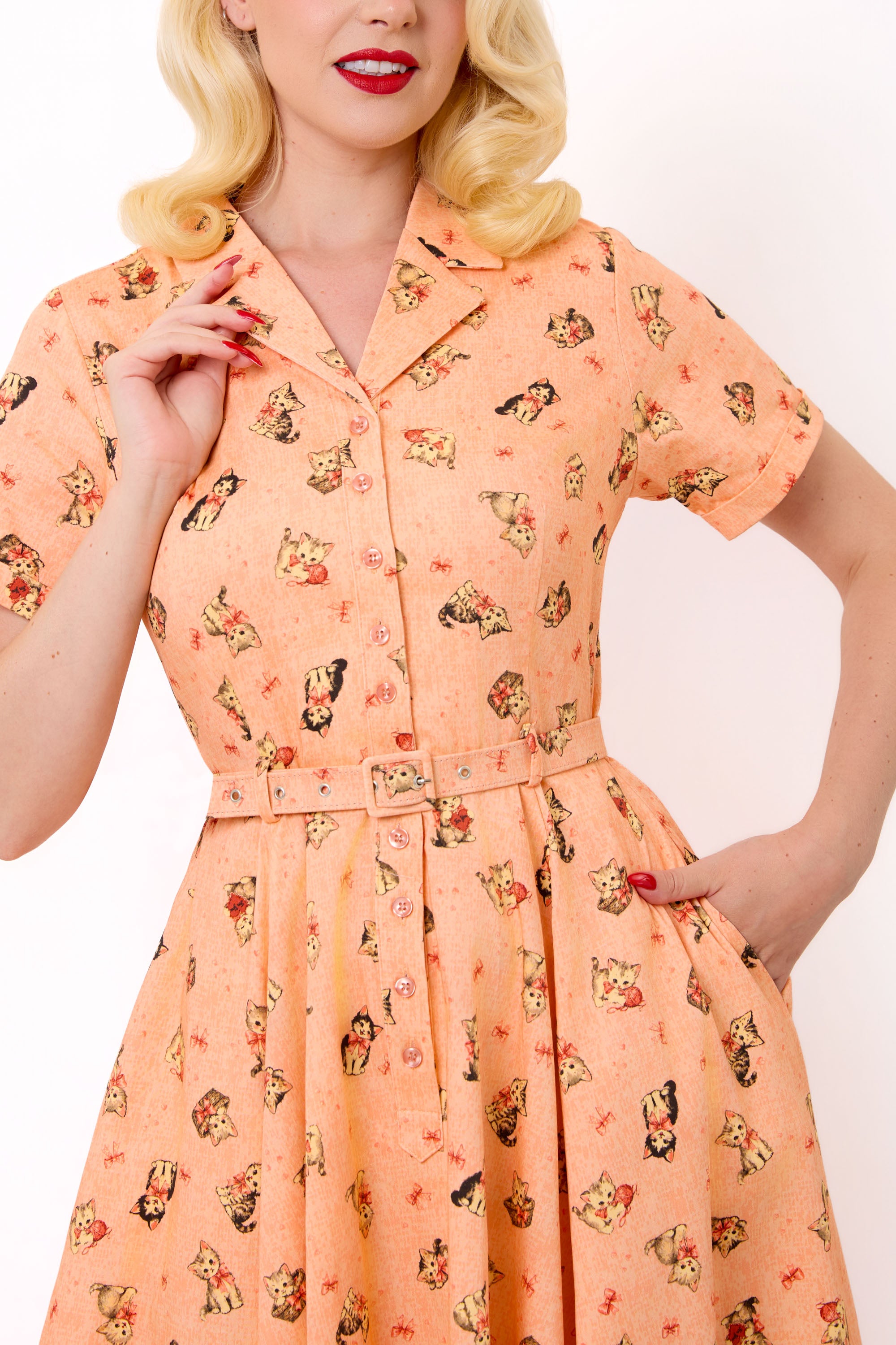 Caterina Kitty Cat Swing Dress