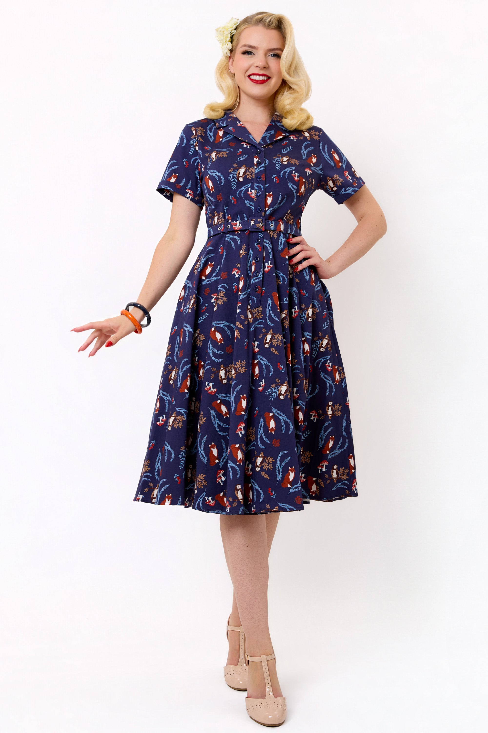 Caterina Foxy Forest Swing Dress