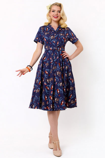 Caterina Foxy Forest Swing Dress
