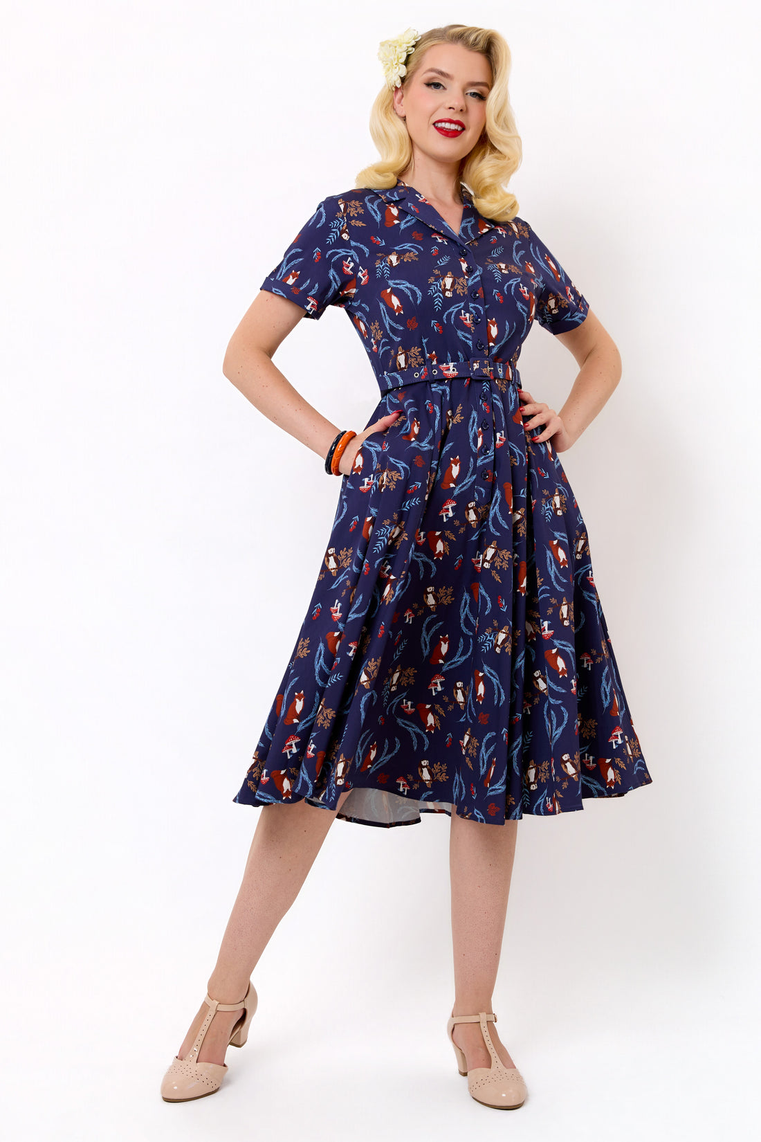 Caterina Foxy Forest Swing Dress