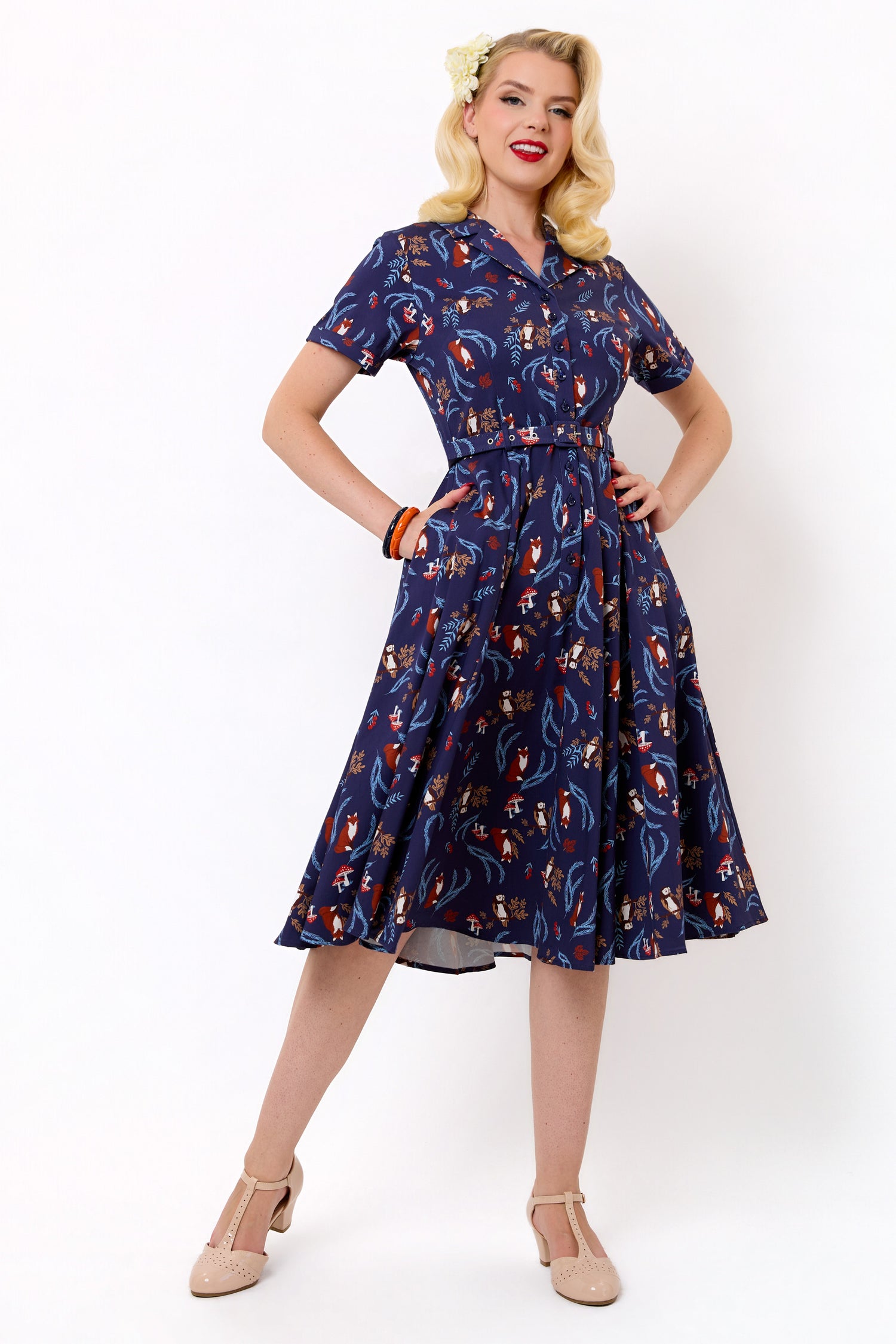 Caterina Foxy Forest Swing Dress
