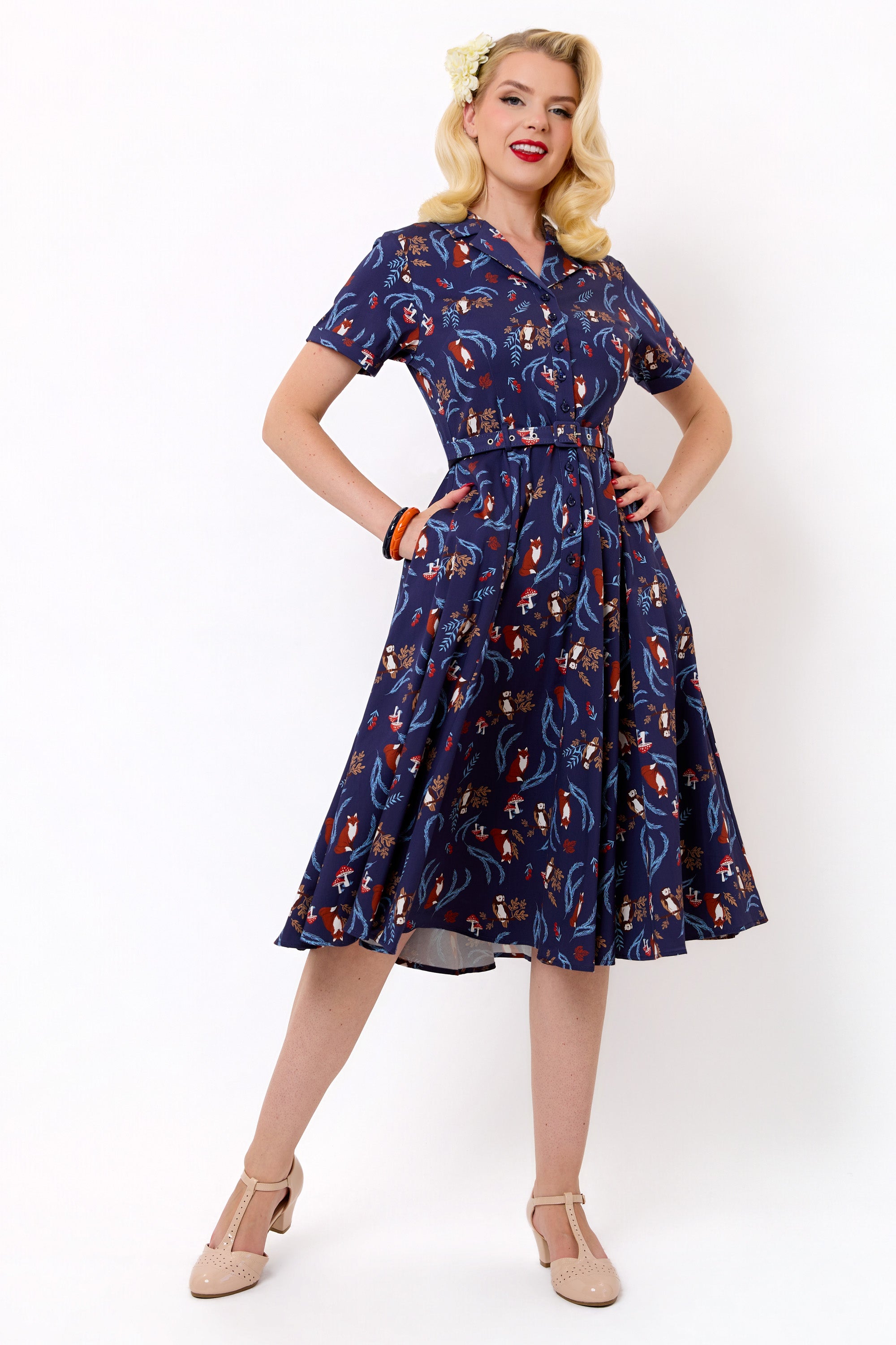 Caterina Foxy Forest Swing Dress