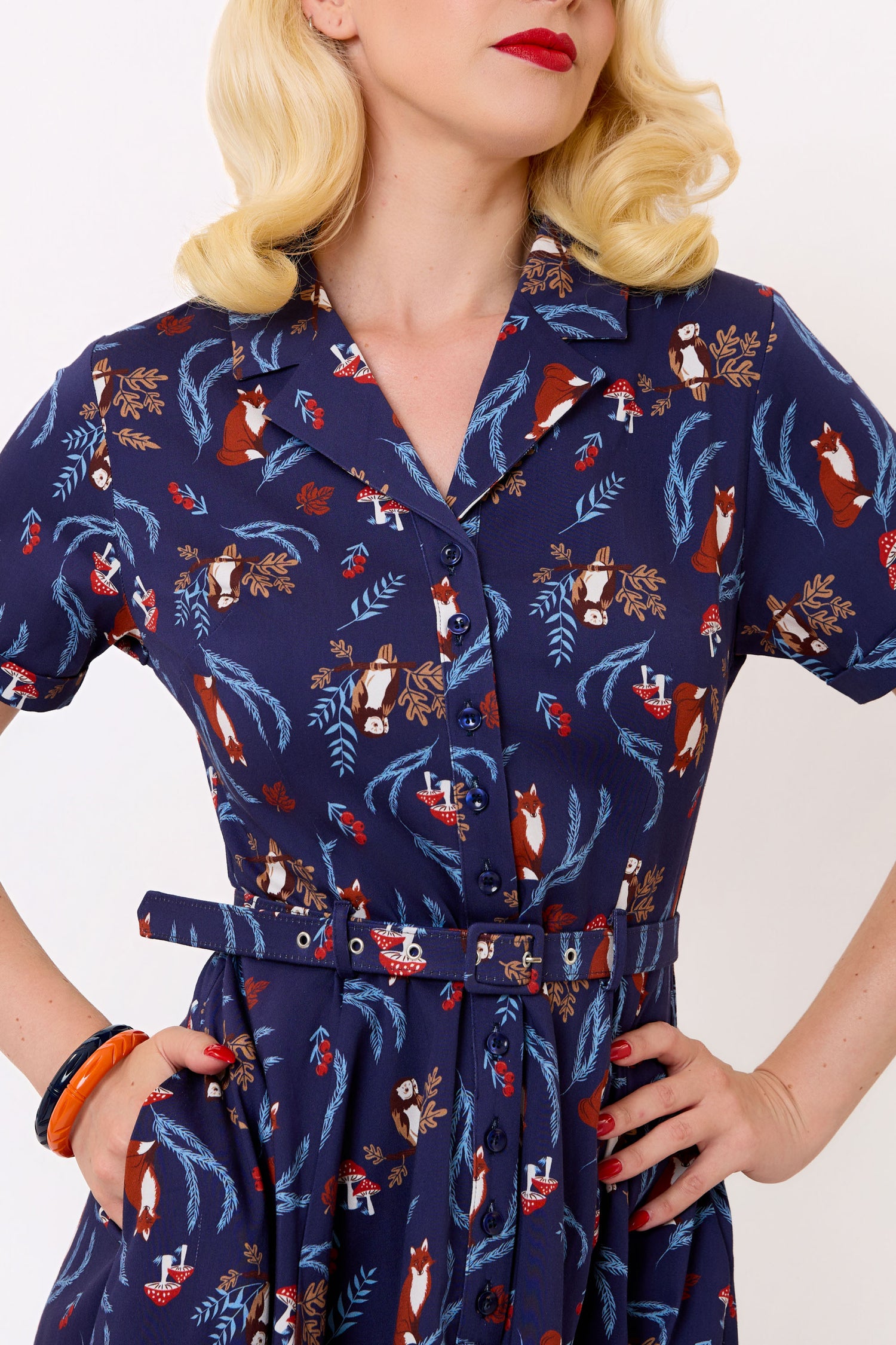 Caterina Foxy Forest Swing Dress