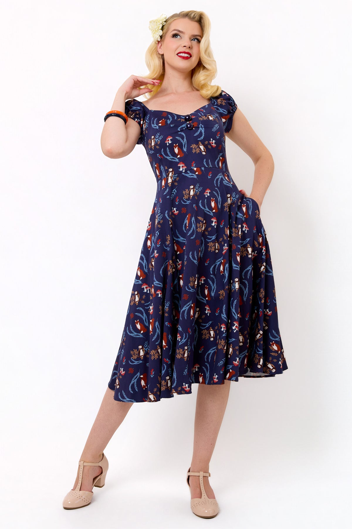 Dolores Foxy Forest Swing Dress