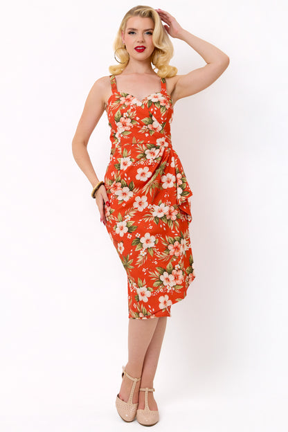 Aloha Hibiscus Sarita Sarong Dress