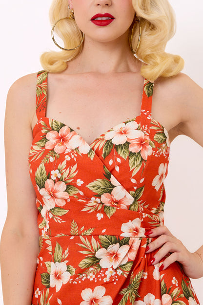 Aloha Hibiscus Sarita Sarong Dress