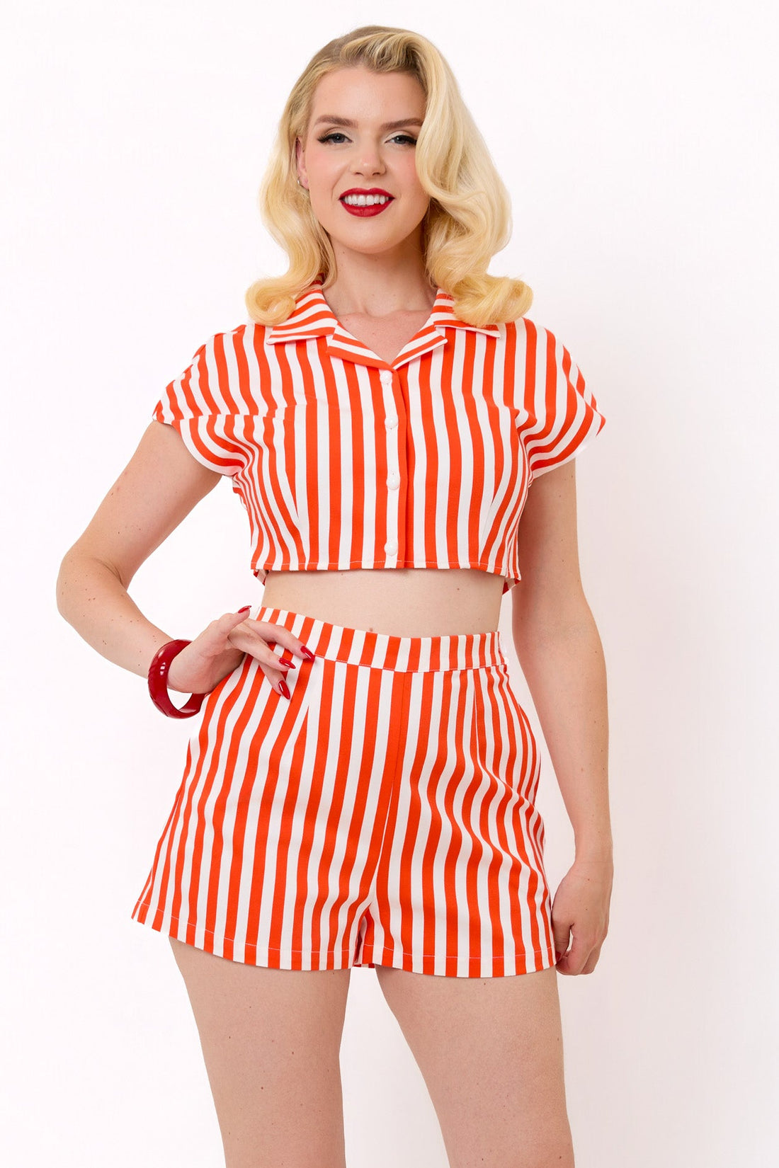 Nancy Red Stripe Shorts
