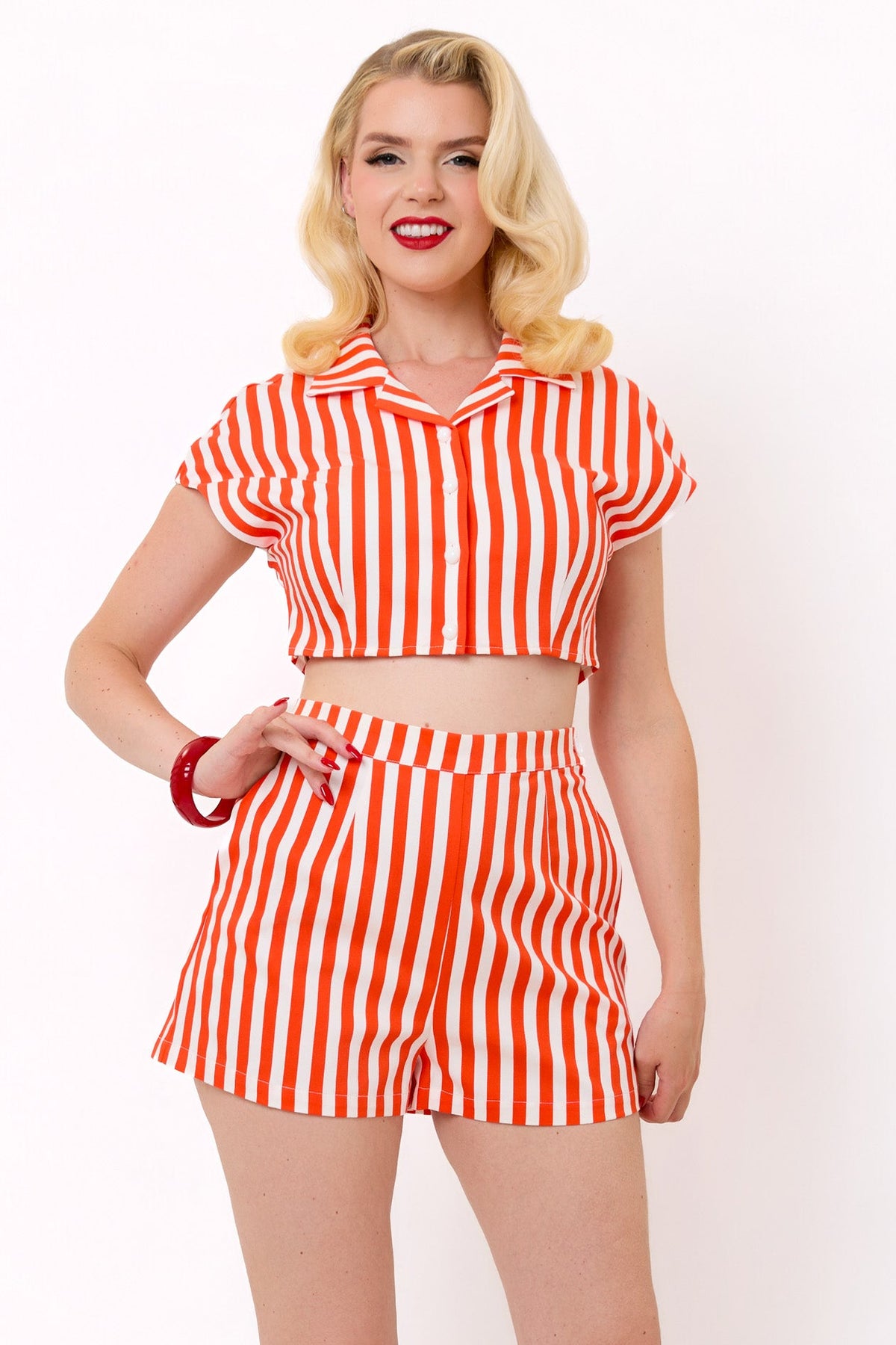 Nancy Red Stripe Shorts