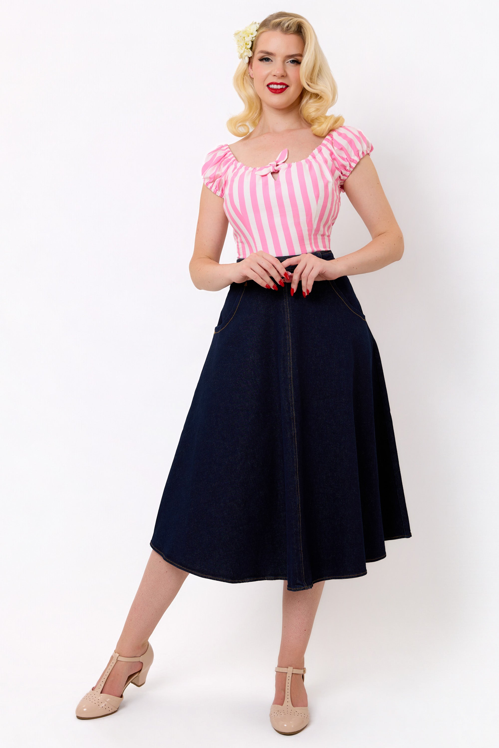 Lorena Pink Stripe Top