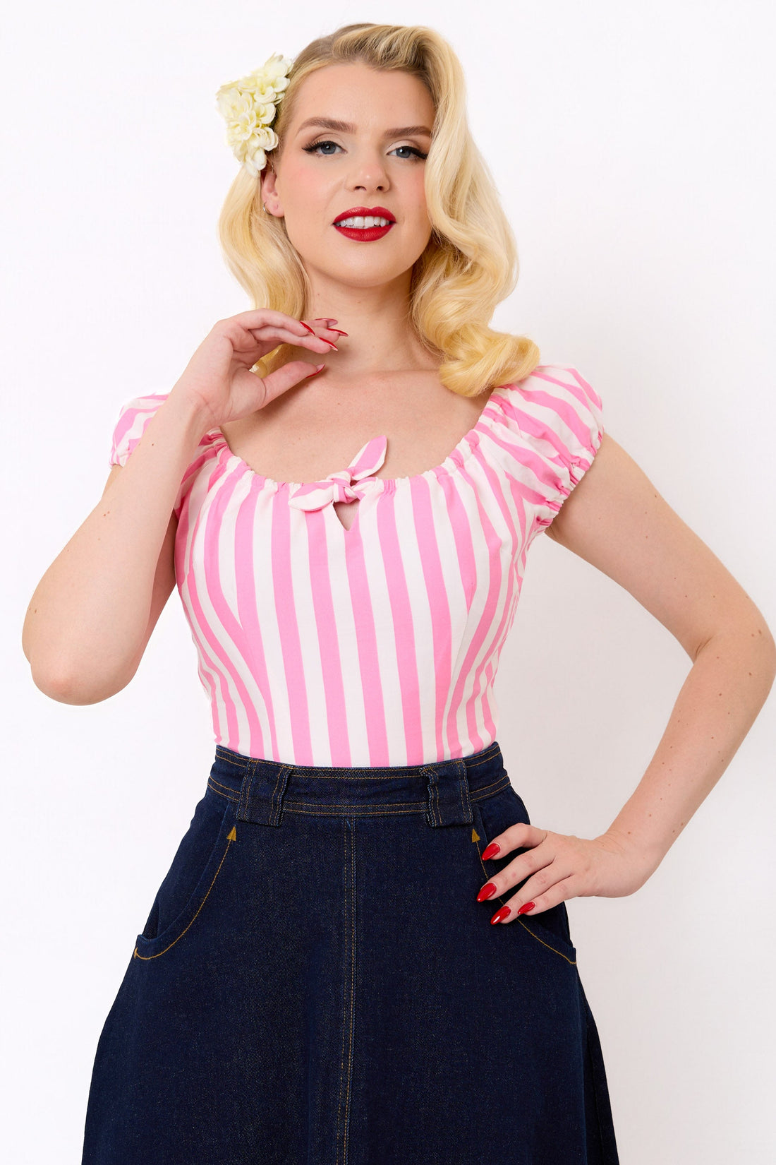 Lorena Pink Stripe Top