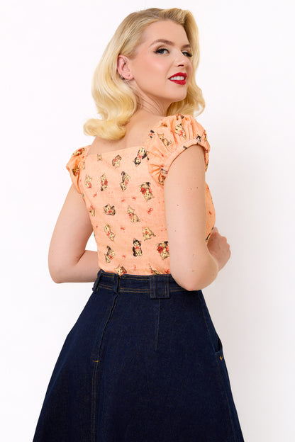 Dolores Kitty Cat Top