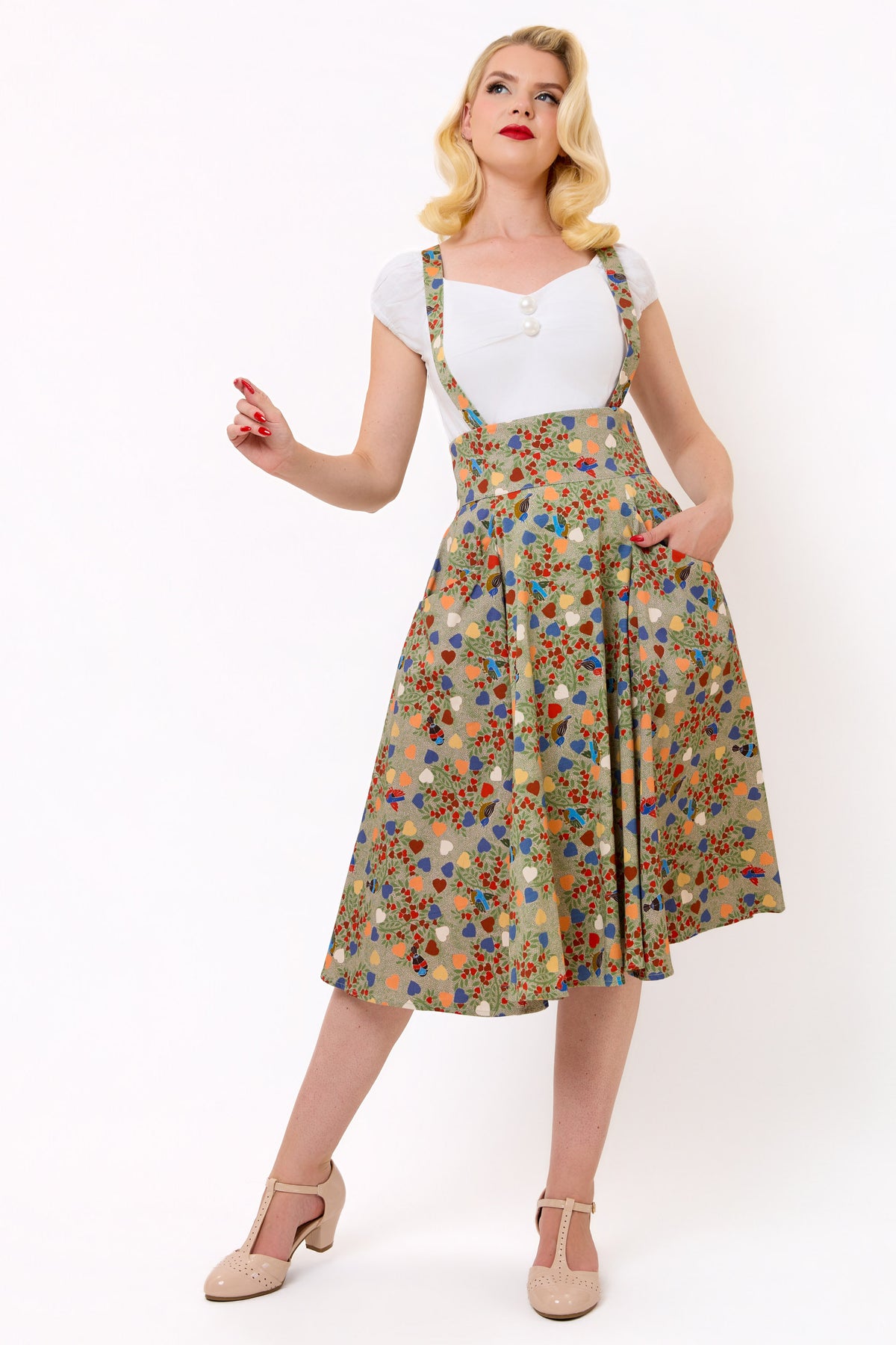 Alexa Love Birds Swing Skirt