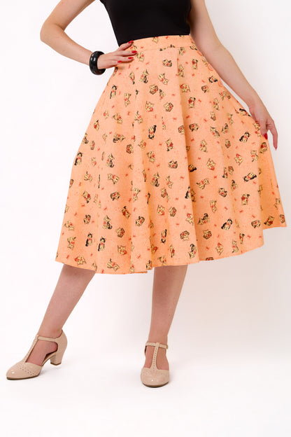 Florence Kitty Cat Side Button Skirt