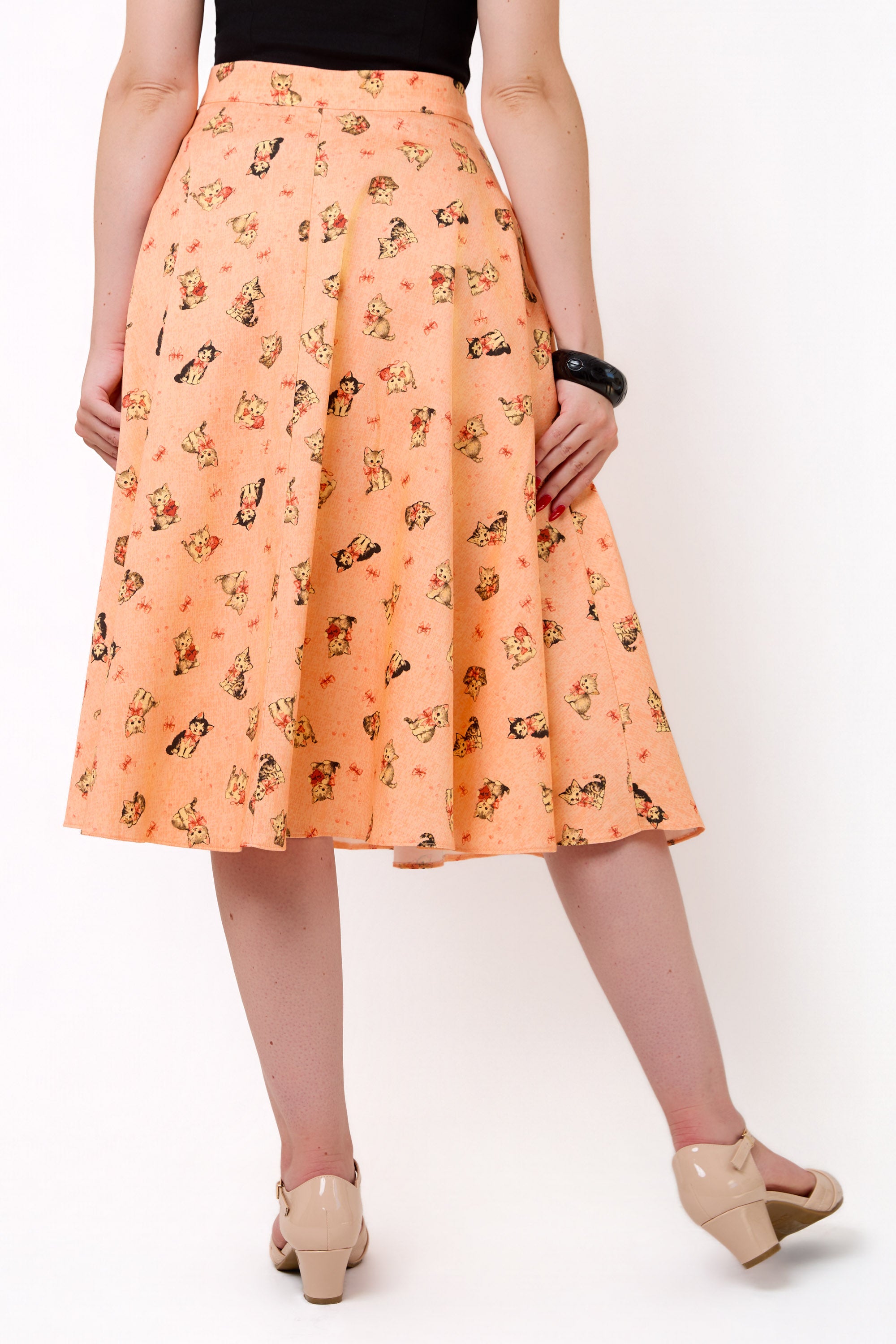 Florence Kitty Cat Side Button Skirt