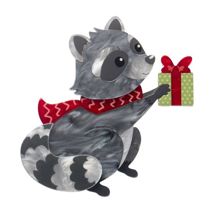 Rhi-Rhi the Raccoon Brooch