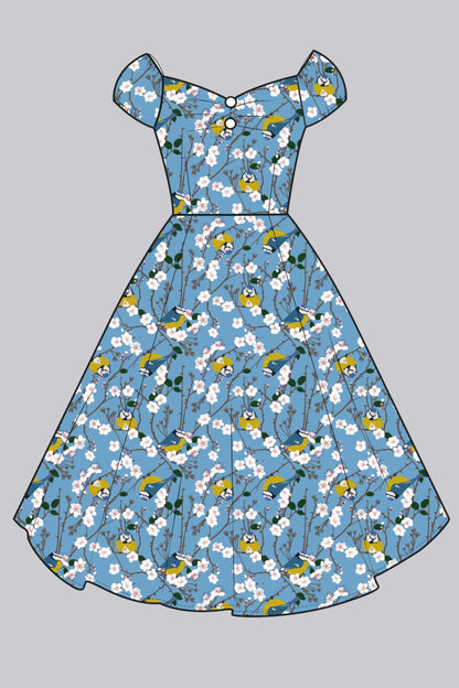 Dolores Blossom Birds Doll Dress