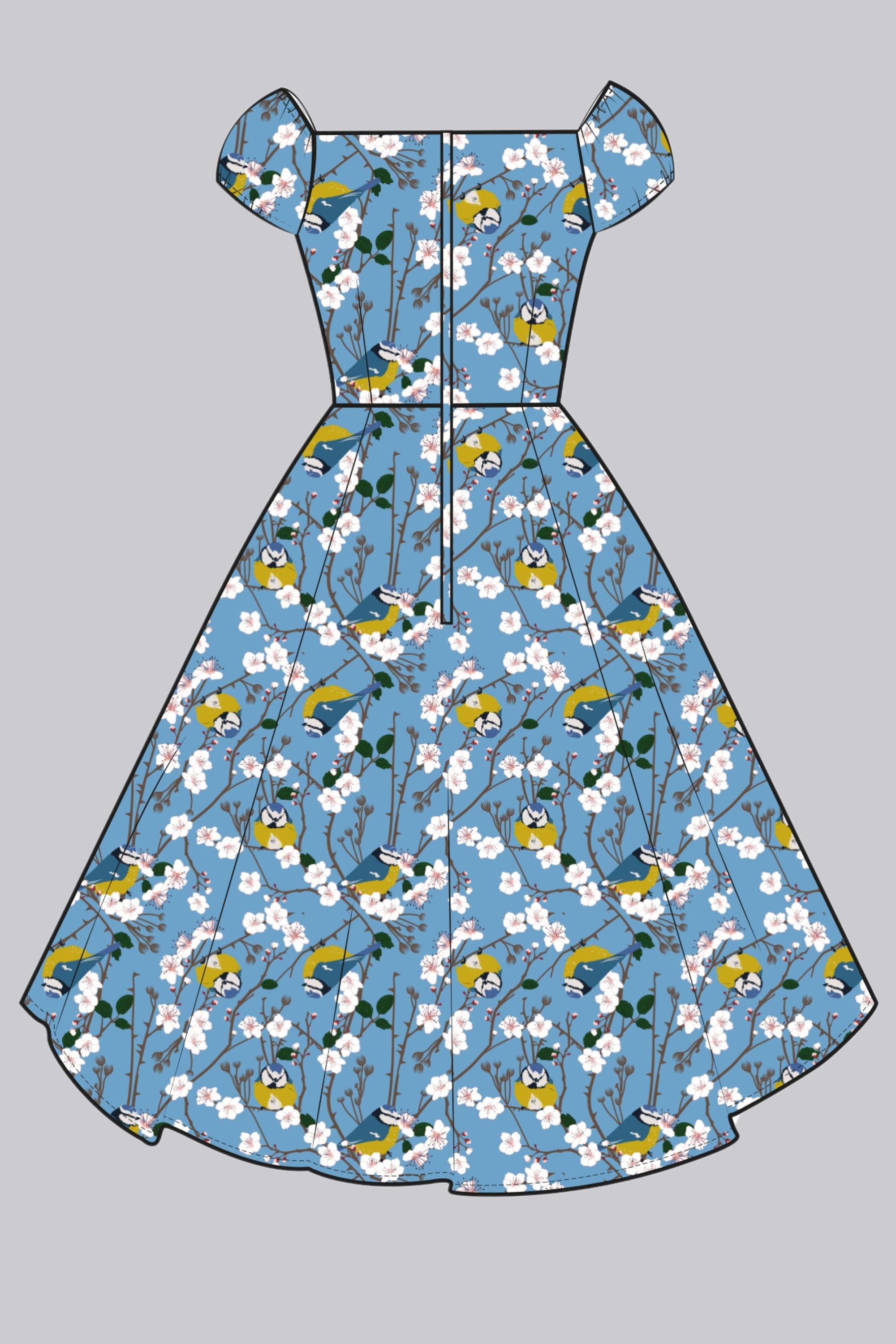 Dolores Blossom Birds Doll Dress