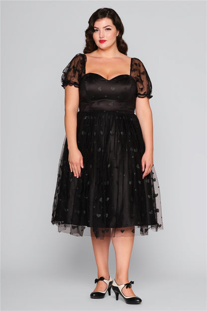 Skylar Glitter Heart Swing Dress