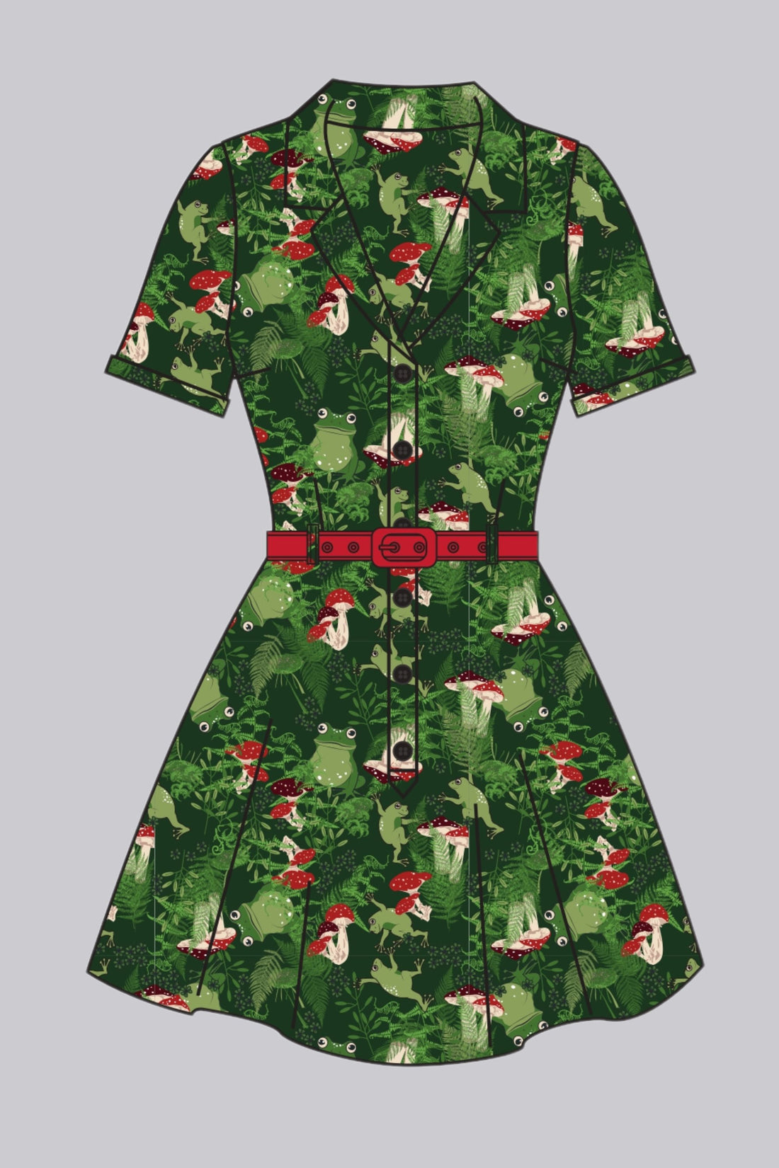 Caterina Frog Forest Mini Dress
