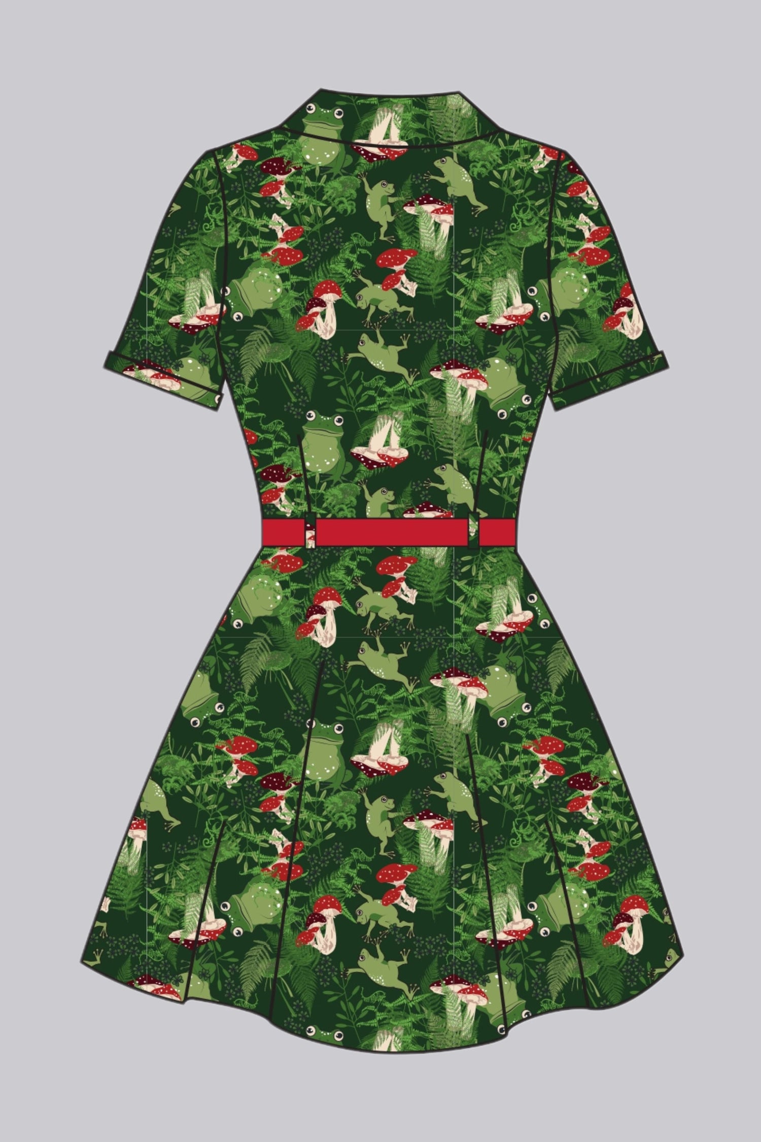 Caterina Frog Forest Mini Dress