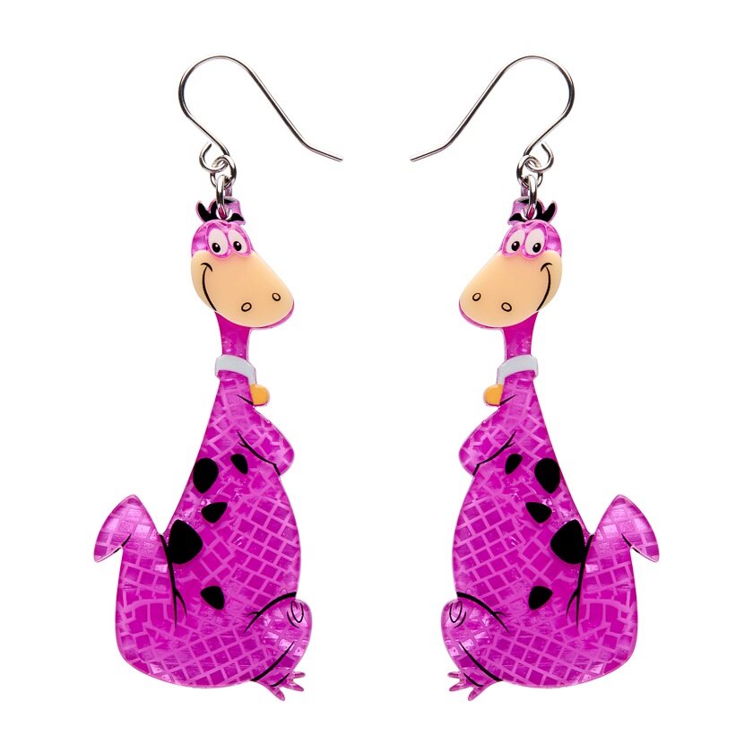 Dino Flintstone Drop Earrings