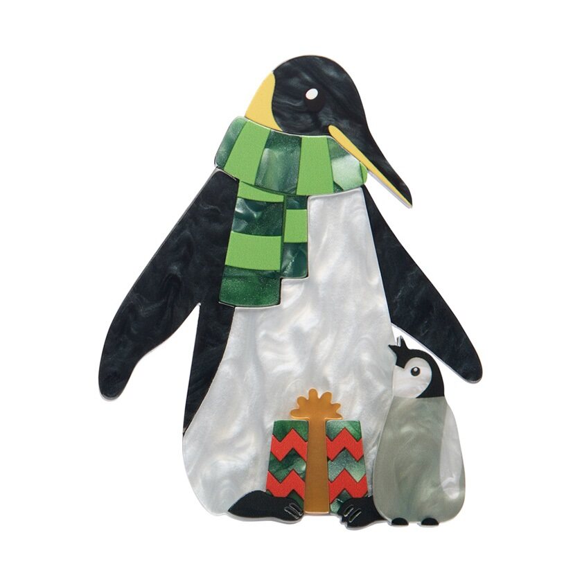 Paddy &amp; Pip the Penguins Brooch